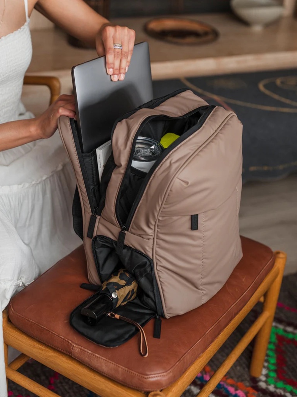 Calpak - Luka 15 inch Laptop Backpack in Chocolate NWT